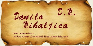 Danilo Mihaljica vizit kartica